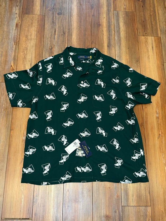 Polo Ralph Lauren Other - NWT Polo Ralph Lauren Green P-Wing Short-Sleeve Camp Polo Classic Fit Size XL